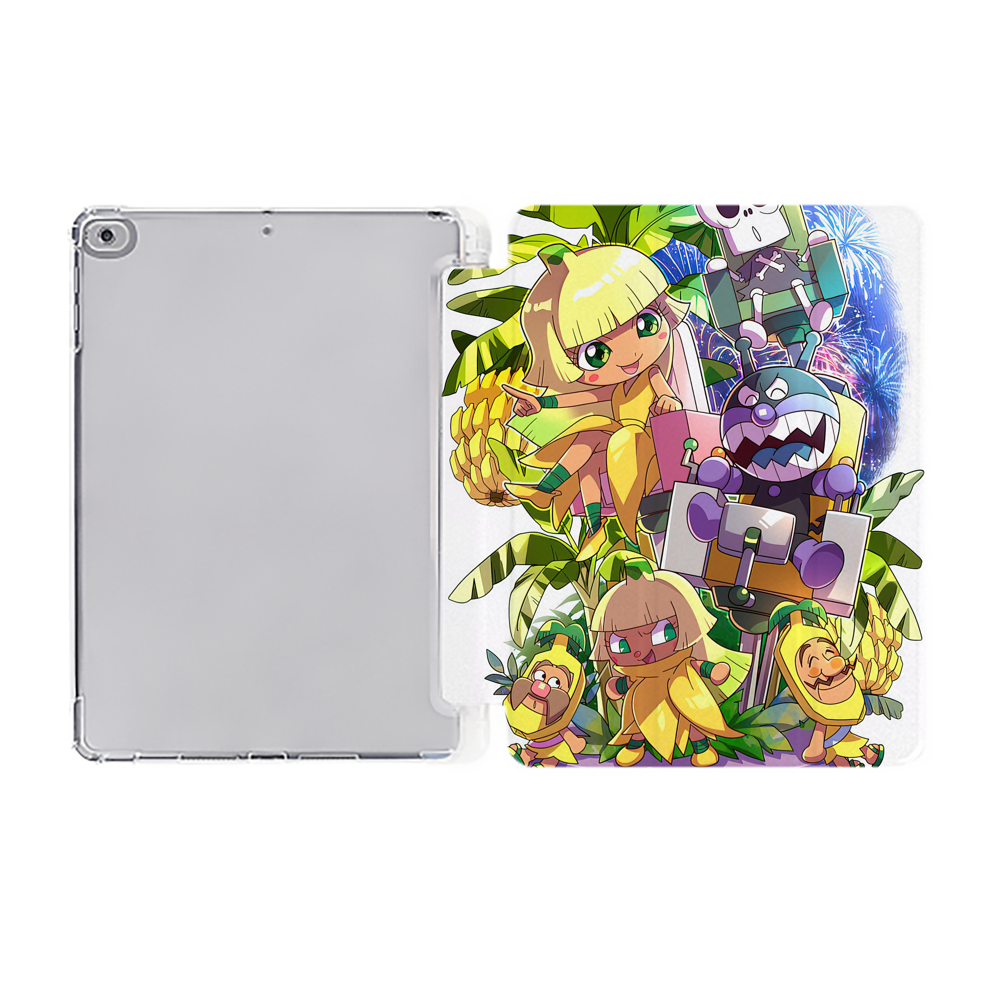 （画像用） アンパンマン Anpanman IPad ケース ペン収納付き 三つ折りスタンド PUレザー×シリコン 対応機種9.5/10.5/10.9インチ